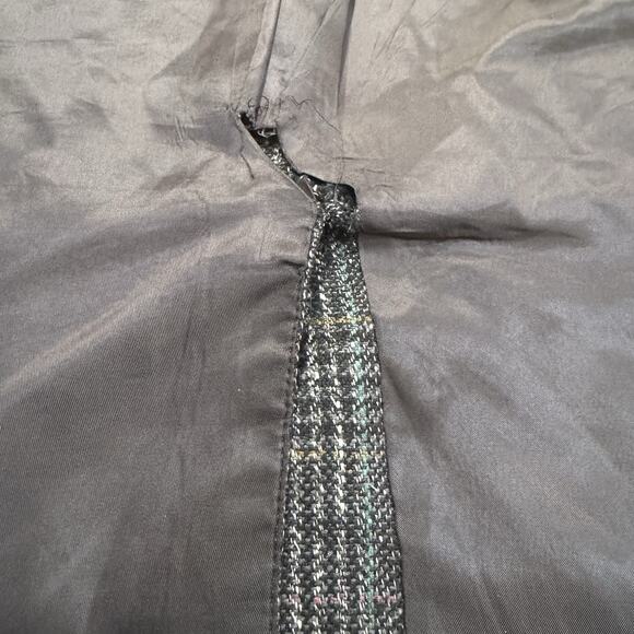 Vintage Hart Schaffner Marx 100% Silk Glen Plaid Gray 44R Blazer Oak Hall READ - Picture 7 of 10